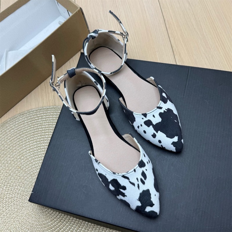 Wrap Dress Work - 2026 Women's Cow Print Pointed Toe