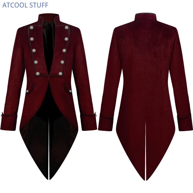 Women'S Formal Wear To A Wedding - Classic Velet TailCoat Medieval Jacket Long