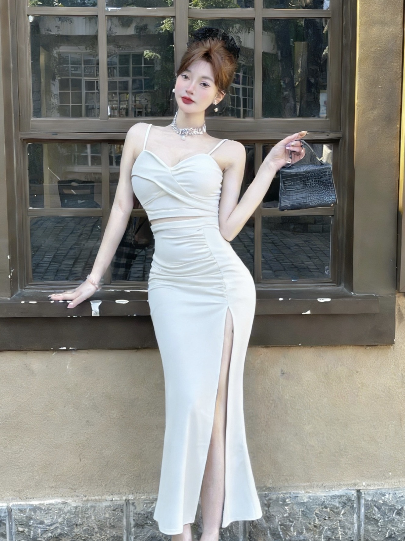 Wrap Dress Work - Low Cut Strap Dress Sexy Night