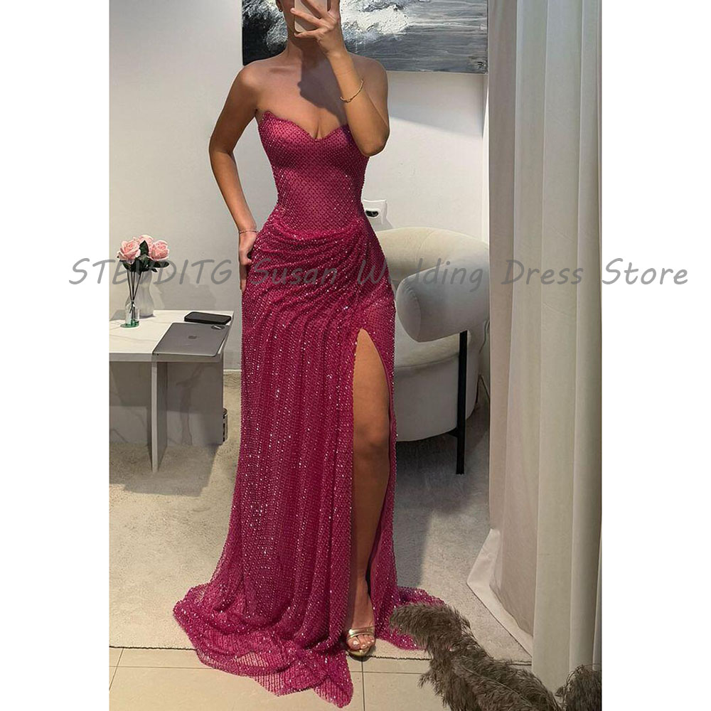 Formal Dress Female - Exquisite Evening Dresses Women Vent Strapless