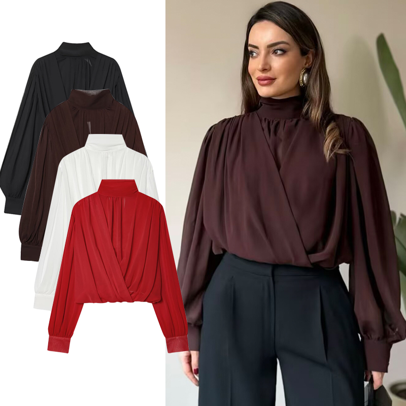 Women'S Formal Wear Blouse - Women's 2026 New Perspective Shirts Tops