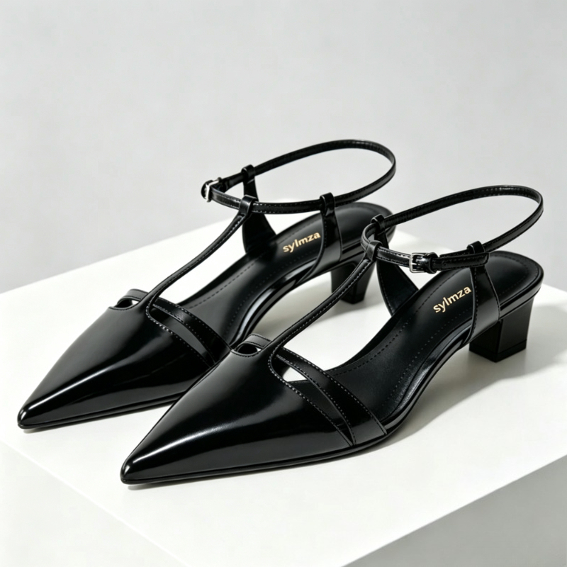 Kitten Heel Women - Patent Leather Kitten Heel Women Pumps