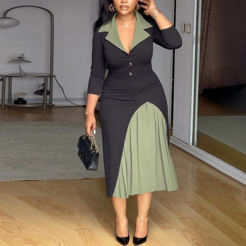 Women Formal Wear H&M - Fashion Color Block A Line Dresses