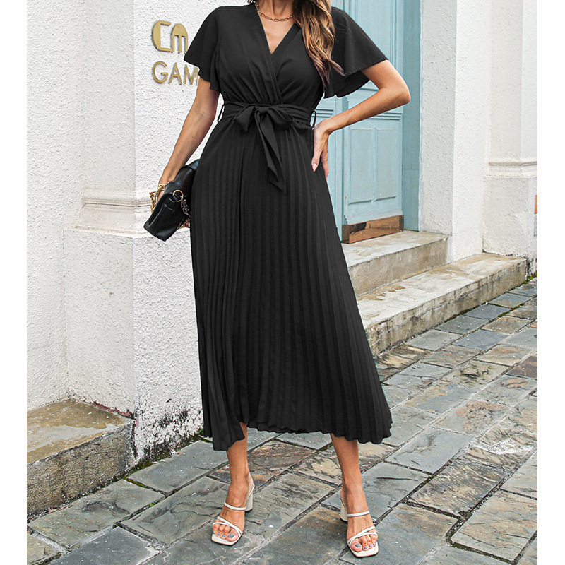 New Womens V Neck Flutter Slee - огляд і ціна Wrap Dress Work