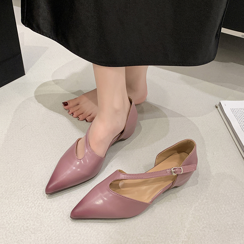 French Pointed Toe Sandals Wom - огляд і ціна Pump Heel Block