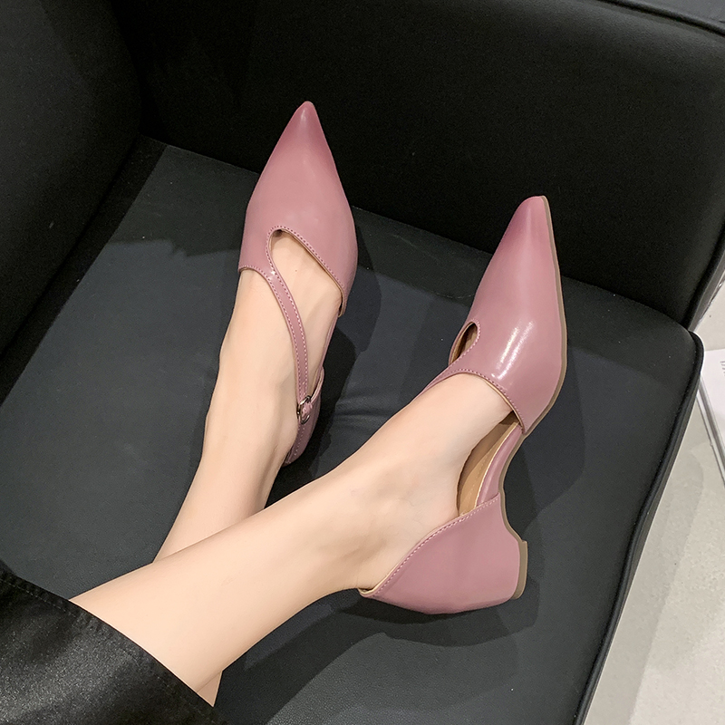 French Pointed Toe Sandals Wom - огляд і ціна Pump Heel Block