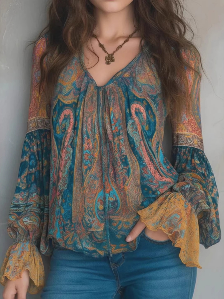 Ethnic Women Vintage Bohemian  - огляд і ціна Women'S Formal Wear Blouse