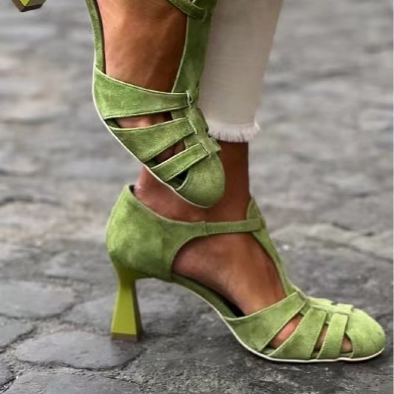 Women's Green Suede Kitten Hee - огляд і ціна Kitten Heel Women