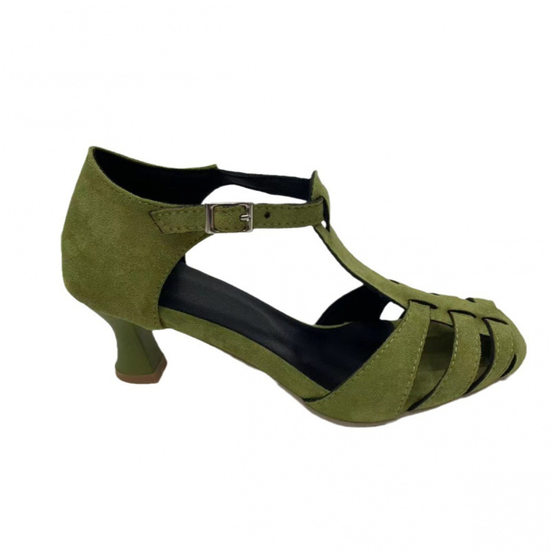 Women's Green Suede Kitten Hee - огляд і ціна Kitten Heel Women