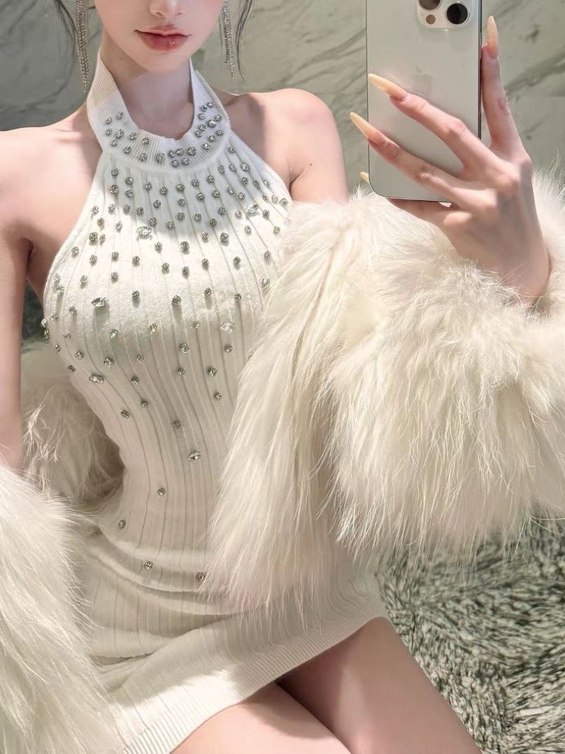 Fashionable Diamond Embedded B - огляд і ціна Wrap Dress Work