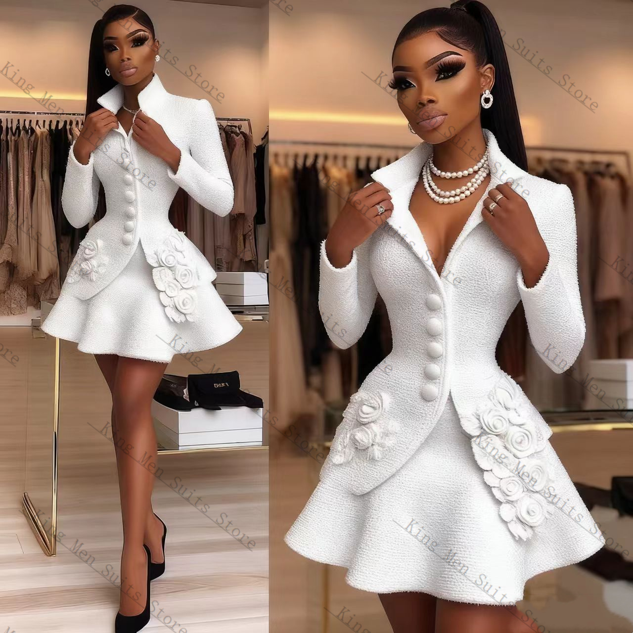 Luxury White Women Suit Set 2  - огляд і ціна Women Luxury Formal Wear
