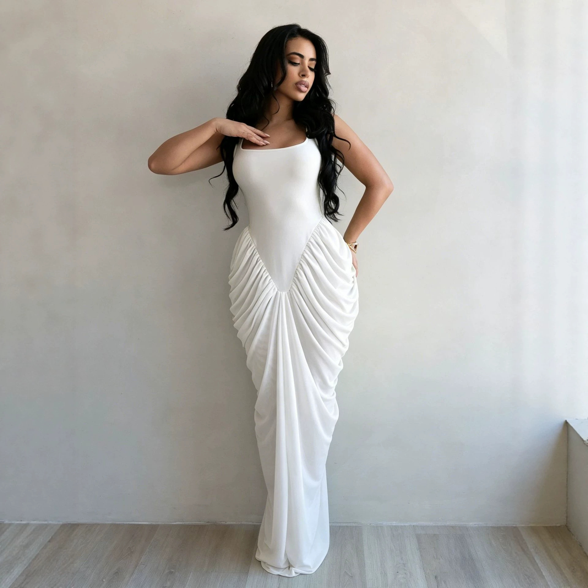 Long Dress Women Gown Dresses  - огляд і ціна Wrap Dress Work