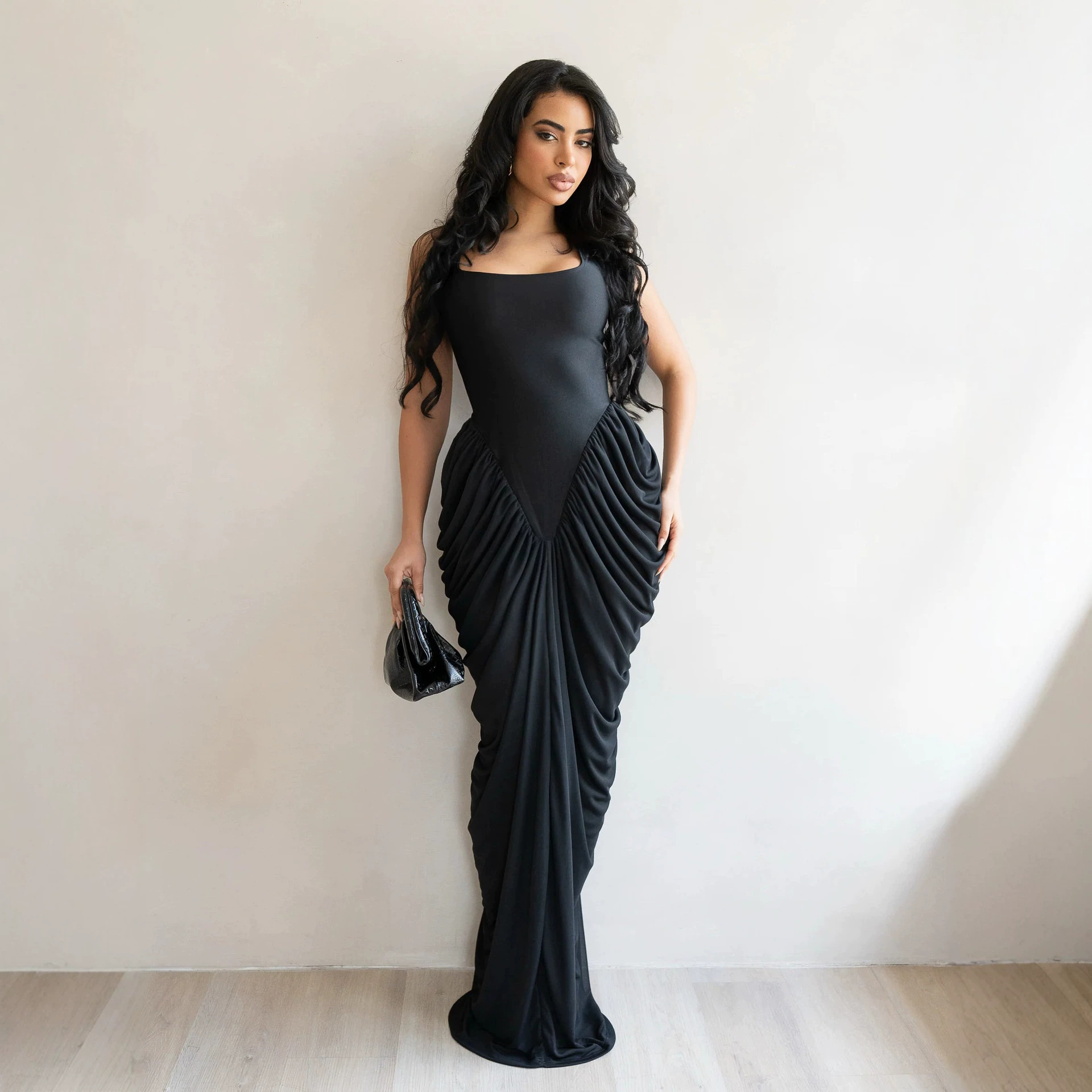 Long Dress Women Gown Dresses  - огляд і ціна Wrap Dress Work