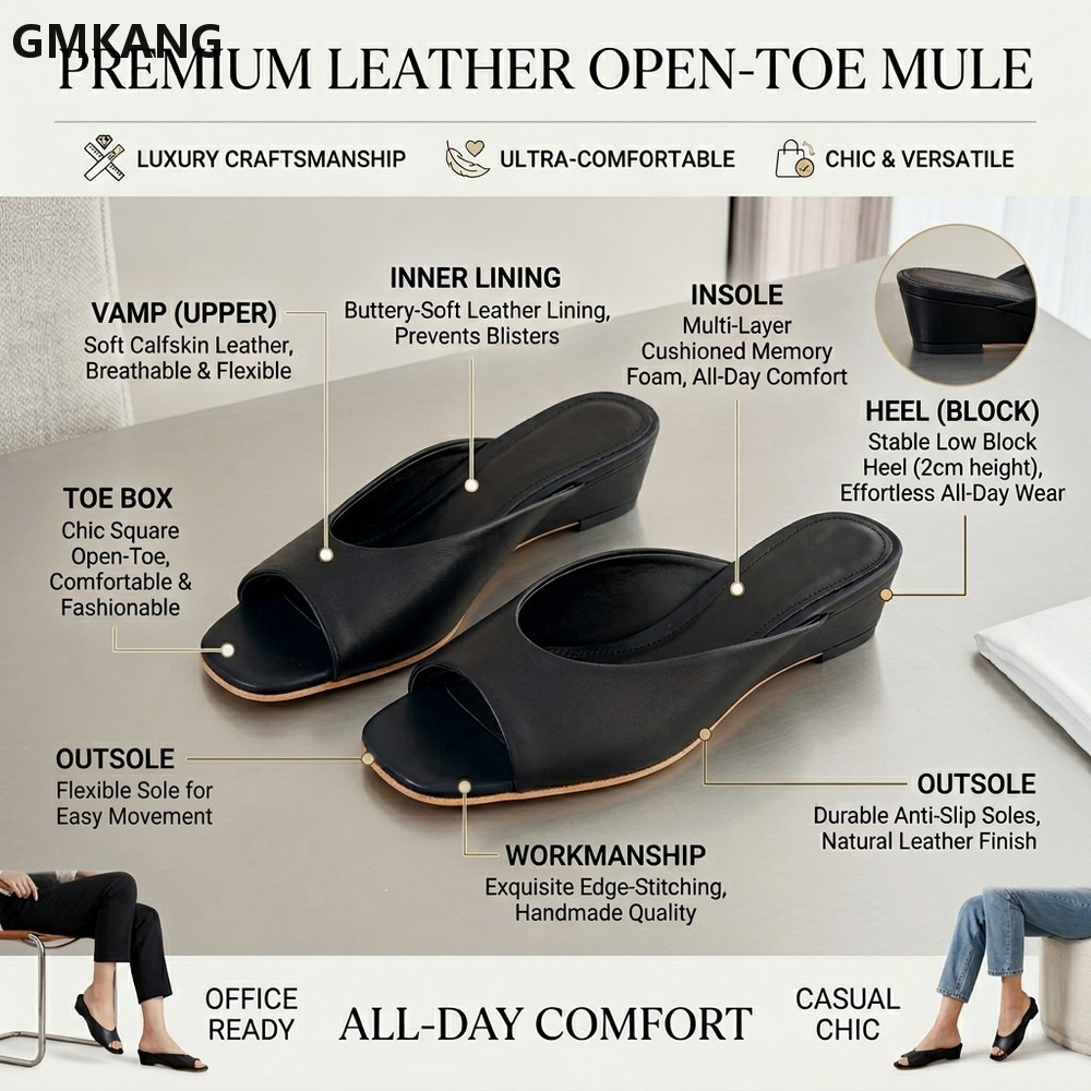 Women’s Square Toe Slip On Mul - огляд і ціна Kitten Heel Women