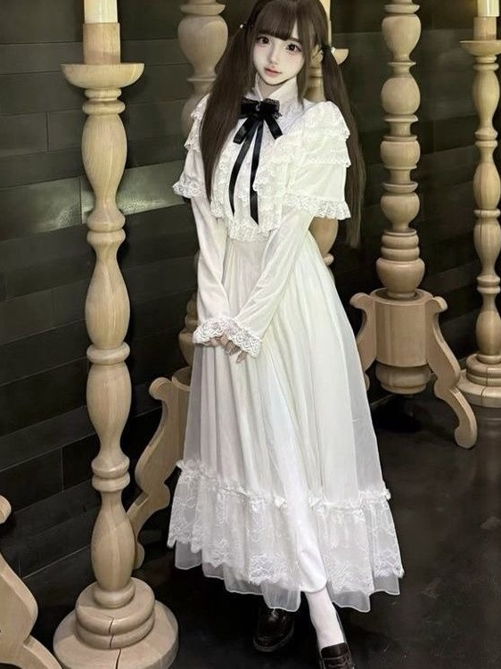 Japanese Short Sleeve Bow Lace - огляд і ціна Women Formal Wear Winter