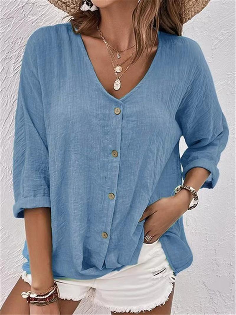 Elegant Buttons Solid Blouse S - огляд і ціна Women'S Formal Wear Blouse