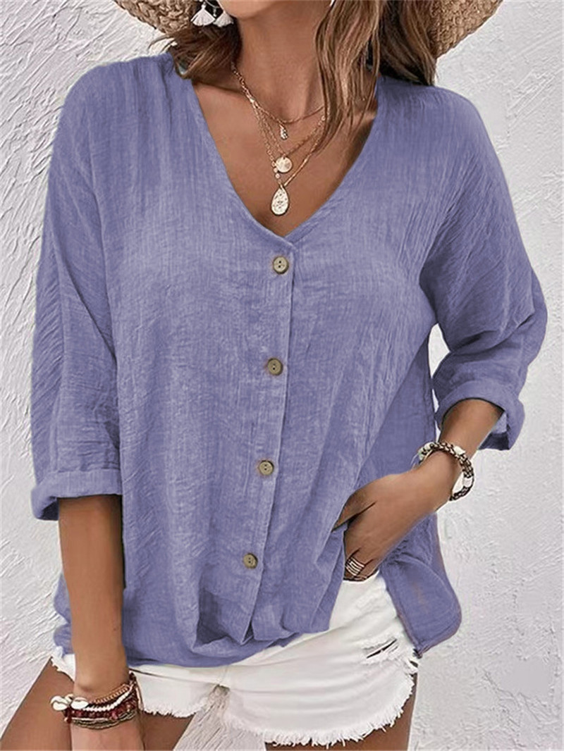 Elegant Buttons Solid Blouse S - огляд і ціна Women'S Formal Wear Blouse