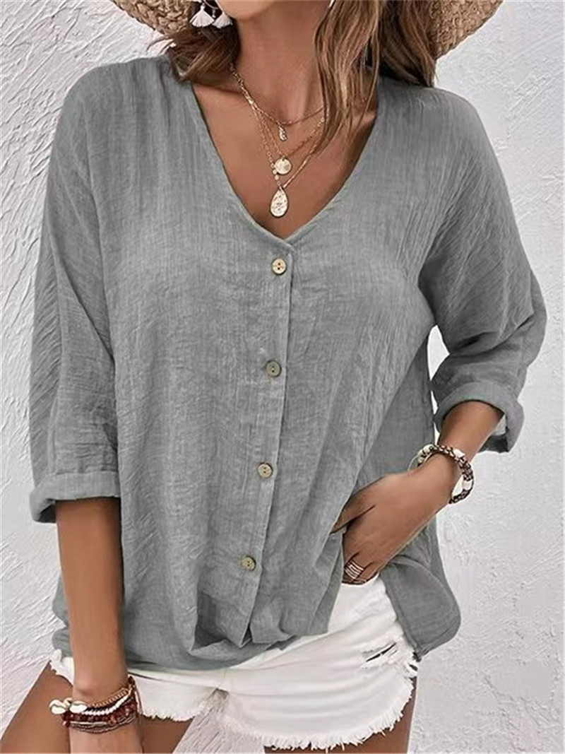 Elegant Buttons Solid Blouse S - огляд і ціна Women'S Formal Wear Blouse