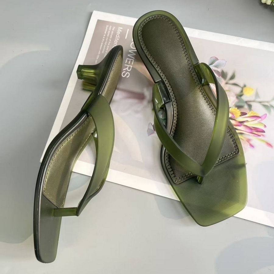 Korean Muted Tone Olive Green  - огляд і ціна Kitten Heel Women