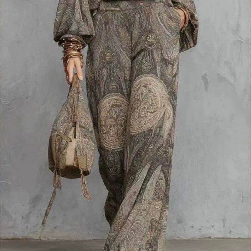 Boho Paisley Print Two-Piece S - огляд і ціна Women'S Formal Wear Blouse