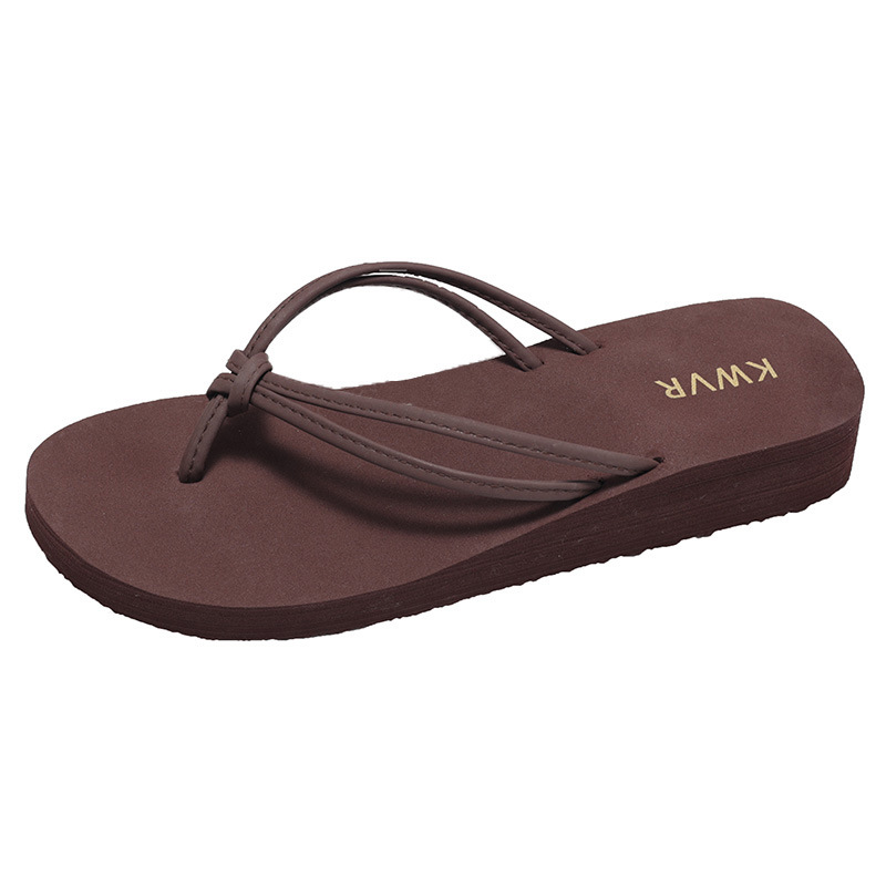 Women Brown Flip Flops Summer  - огляд і ціна Kitten Heel Women