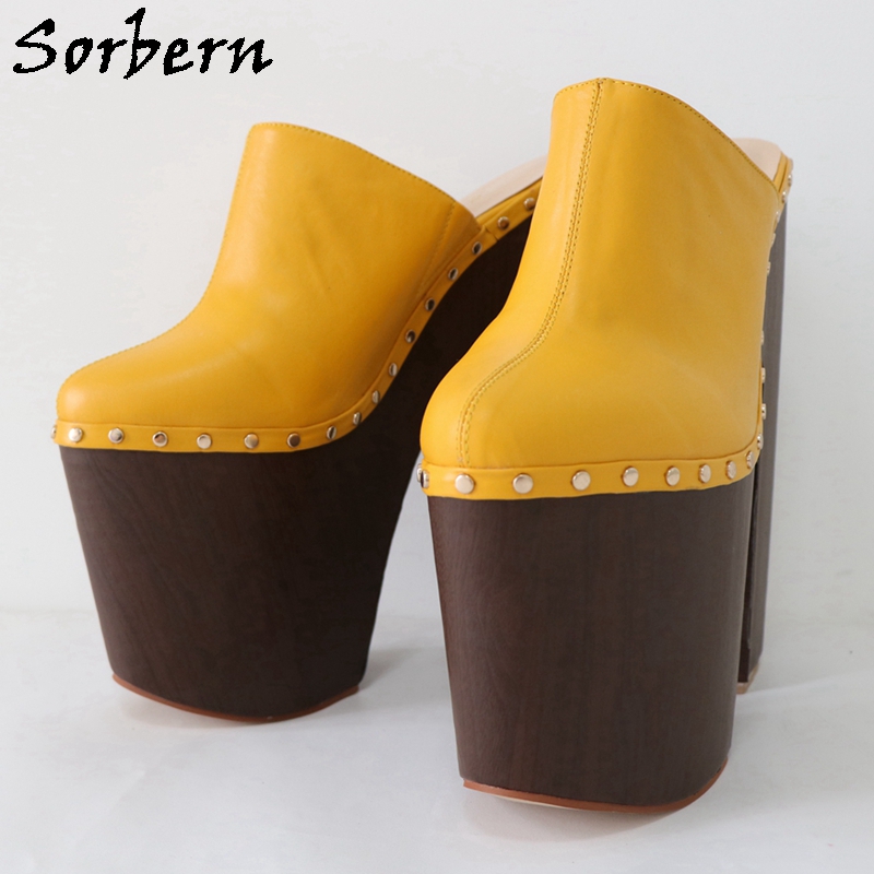 Sorbern Ginger Yellow Pump Sho - огляд і ціна Pump Heel Block
