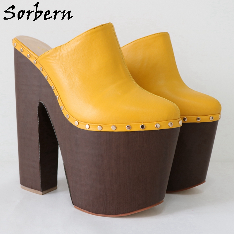 Sorbern Ginger Yellow Pump Sho - огляд і ціна Pump Heel Block