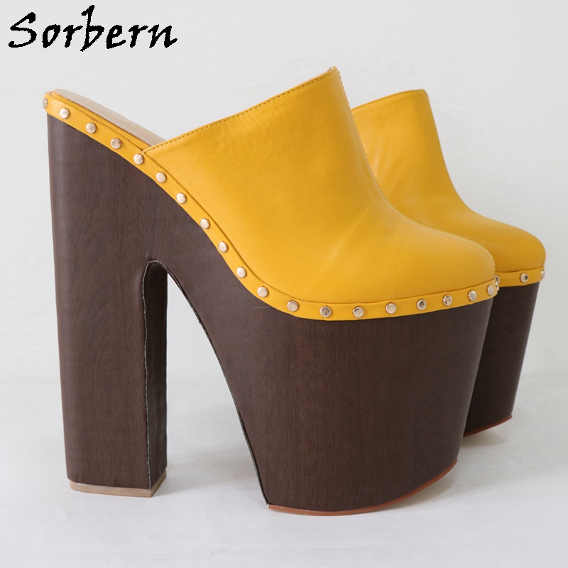 Sorbern Ginger Yellow Pump Sho - огляд і ціна Pump Heel Block