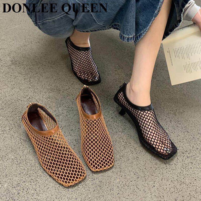Vintage Mesh Square Toe Mule S - огляд і ціна Kitten Heel Women
