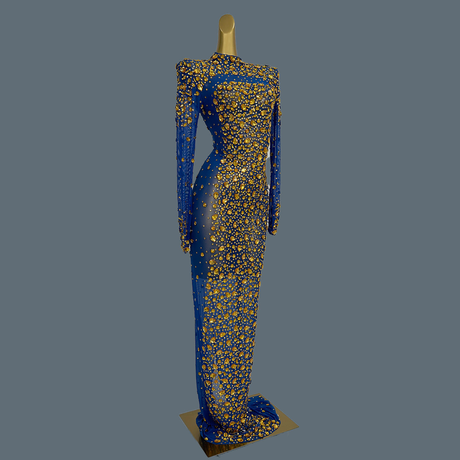 Elegant Sheer Mesh Maxi Dress  - огляд і ціна Women Luxury Formal Wear
