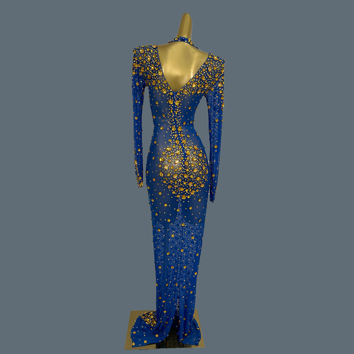 Elegant Sheer Mesh Maxi Dress  - огляд і ціна Women Luxury Formal Wear