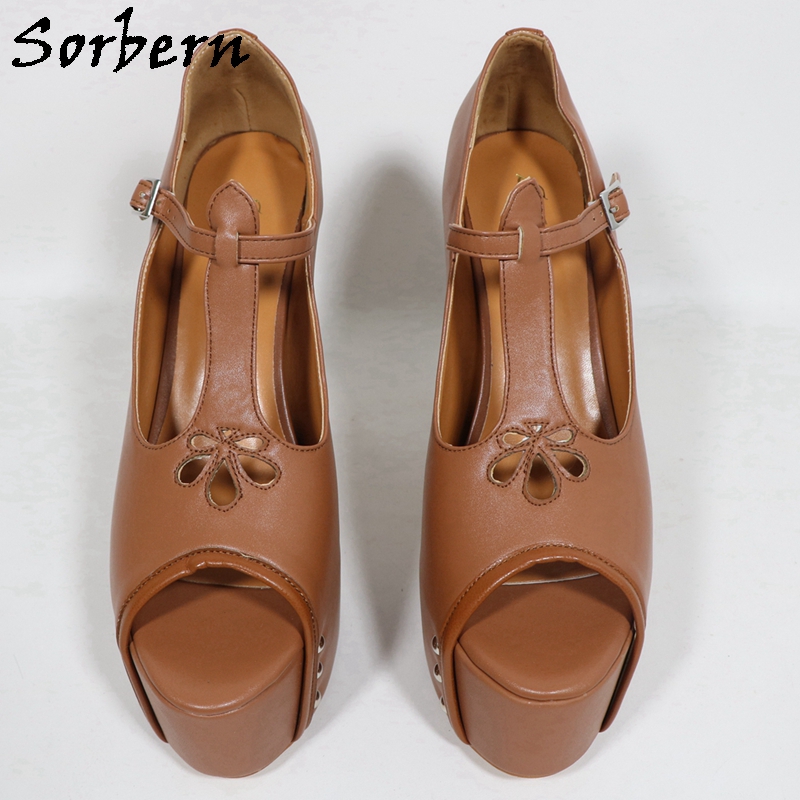 Sorbern Brown Matte Women Pump - огляд і ціна Pump Heel Block
