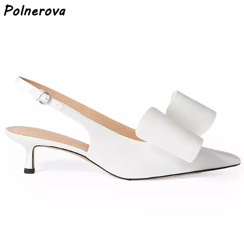 White Butterfly Knot Sandals K - огляд і ціна Kitten Heel Women