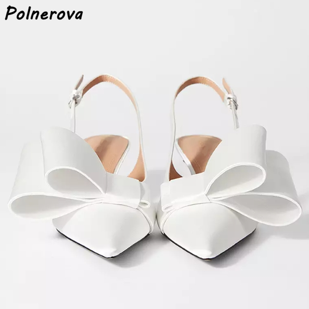 White Butterfly Knot Sandals K - огляд і ціна Kitten Heel Women