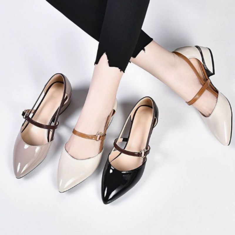 Women Two Tone Slingback Shoes - огляд і ціна Pump Heel Block
