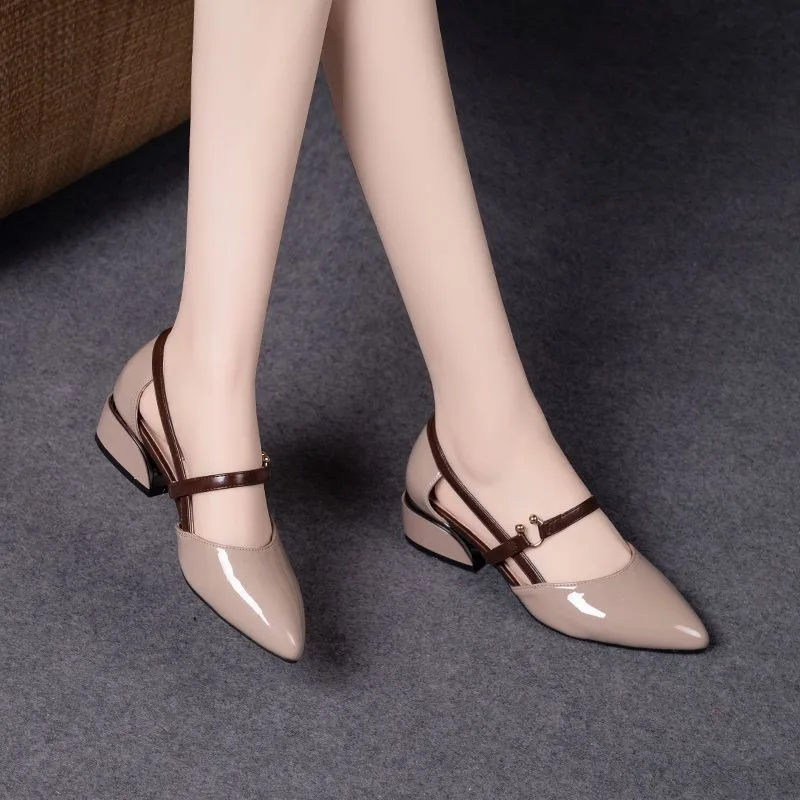 Women Two Tone Slingback Shoes - огляд і ціна Pump Heel Block