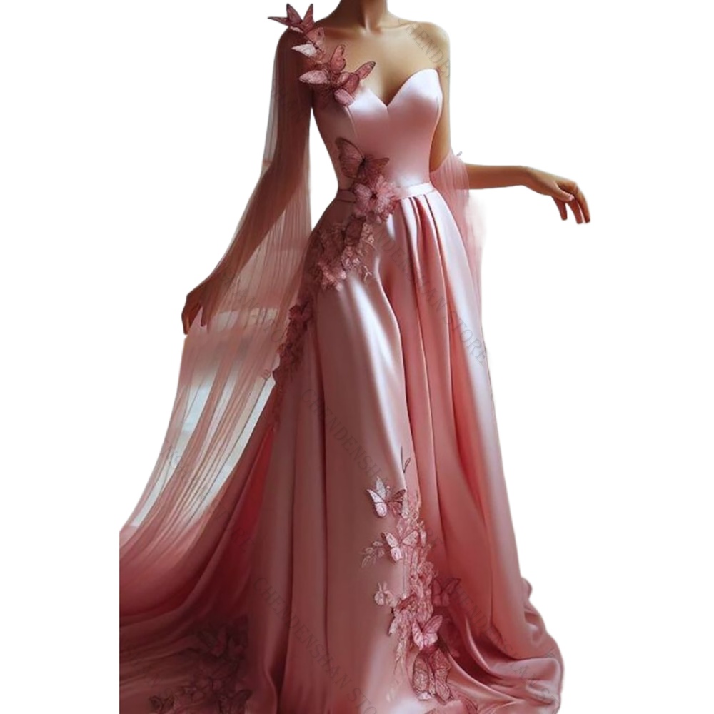 Greatful Pink One Shoulder Eve - огляд і ціна Formal Dress Female