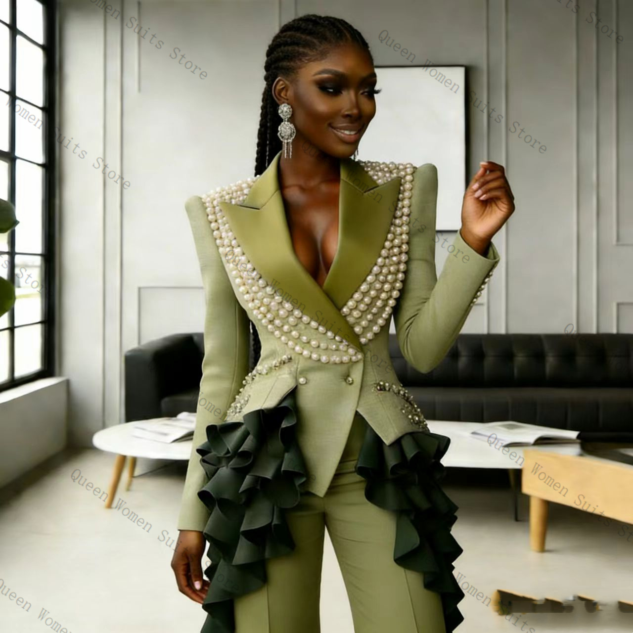 Luxury Pearls Women Suit Pants - огляд і ціна Women Luxury Formal Wear